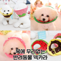 고양이 강아지 넥카라 반려동물 깔대기 애견 넥쿠션 대형견 목카라 찍찍이, XS_노란병아리