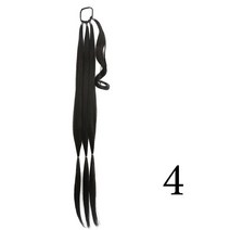 DIY 포니 테일 익스텐션 합성 복싱 브레이드 헤어 로프 여성용 고온 섬유 블랙 브라운, 01 85CM-160g, 03 4