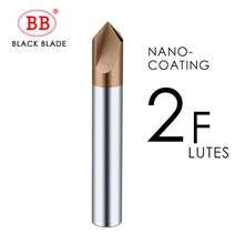 BB 챔퍼 밀링 커터 카바이드 코너 카운터싱크 챔퍼링 밀 가장자리 디버링 V 그로브 라우터 60 90 120 도 2 3 플루트, 60 Degree, 2F-BB2055, 20mm