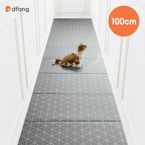 디팡 [폴딩 100x60cm] 1칸/소형견용 펫플레이 강아지매트-디자인, 04. 펫폴딩 멀티형 - 테라조화이트 1칸