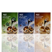 AGF LATTE base 포션커피 무가당 저당 카라멜오레 3종 대용량 24개입, 1봉, 카라멜오레 대용량 24개입