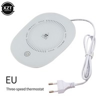 핫탑머그워머 음료보온기 머그컵워머 1pcs 최신 usb eu 플러그 컵 따뜻한 절연 컵 온도 조절기 코스터 홈 오피스 일일 커피 우유 컵 난방 패드, 유럽 ​​연합