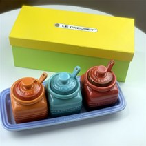 도자기 양념통 세트 양념통 수저통 주방 가정용 소금통 양념병 후추통, 3.무지개색양념통세트개