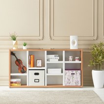 [더젠] 레미1600 9칸 오픈식 수납장, 색상:아카시아화이트