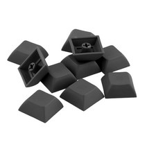 10pcs 1u 투명 키 캡 프로필 컬러 키 캡 세트 기계 기계식 키보드 체리 mx/클론 스위치 용 diy 키 키트, 2x2x2cm, PBT, 검은 색