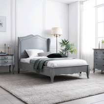 [리체갤러리] [착불상품] 수입 프렌치 엔틱가구 원목 미엘 그레이 슈퍼싱글침대 SS, 없음