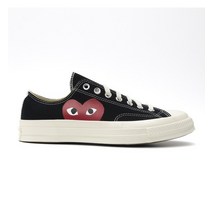 꼼데가르송 (당일) 22FW 꼼데가르송 컨버스 척테일러 1970S 블랙 로우 스니커즈 P1K111 BLACK