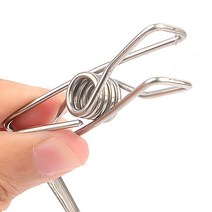 데몰 빵집게걸이 빨래 봉지 비닐 집게 스텐집게 10개, 기본, 기본