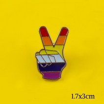 레인보우 핀 아연 합금 배지 의류용 금속 브로치 Lgbt 악세사리 친구 선물 옷에 배낭, [14] HZ0486XZ
