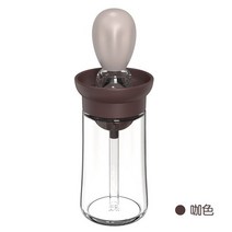 2 in 1 오일 병 오일 브러시 저울 디스펜서 오일 분무기 항아리 소스 향신료 요리 베이킹 바베큐 조미료 주방 가제트 세트, with scales brown