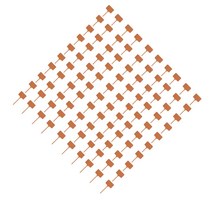 100 조각 T 모양 정원 레이블 야외 실내 마당 농장 분류 마커 과일 나무 묘목 식물 기호, 주황색