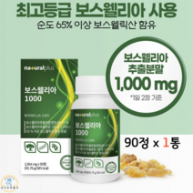네추럴플러스 보수엘리아 보스웰리아 정 보스웰릭산 상어연골분말 해조칼슘 초록입홍합 보스 엘리아 웰리아 갱년기 60대 70대 여성 남성 관절 영양제 1000mg x 60정, 1박스, 1064mg x 90정