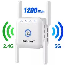 와이파이공유기 LTE라우터 PIXLINK 무선 와이파이 리피터 5G 와이파이 부스터 2.4G 5Ghz 와이파이 익스텐더, 01 Dual 5G 2.4G W_03 US plug