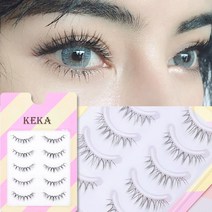 keka 인조속눈썹 자연스러운 속눈썹 연장 아이래쉬 재사용가능 1개 5P, 블랙, 3개