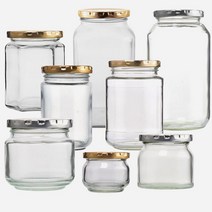 글라스락 유리병 잼병 과일청 수제청 밀폐용기, 원형 500ml 실버, 1개