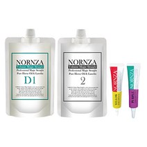 NORNZA 노른자 볼륨매직약 스트레이트 파마약 손상모 D200 1제200ml 2제200ml 1세트 헤어앰플 옐로우1개 퍼플1개, D200 손상모 1세트 앰플 옐로우1개 퍼플1개