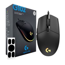 로지텍 G102 2세대 LIGHTSYNC 게이밍 유선 마우스 블랙+ JMG 마우스 피트, 블랙(마우스)+JMG 피트, MU0054