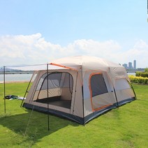 리빙쉘텐트 타프스크린 돔텐트 거실형 텐트, 베이지, 8~12인용