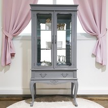 엔틱가구 모나코 그레이빈티지 장식장 엔틱거실장, 단품