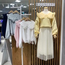 에잇컨셉 무지카라프릴 블라우스 C22C7FBL014