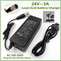배터리충전기24V3A 노인 스쿠터 전기 ebike 로더 골프 카트 휠체어 납 산성 배터리 24V, 01 US