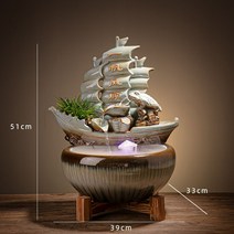 미니 분수대 자연 실내 친환경 천연 가습기 집안습도높이기 건조할때 폭포 개업 선물, 배 안개없음