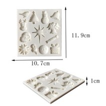 초콜릿몰드 케익 1+1 크리스마스 시리즈 diy 크리스마스 트리 산타 클로스 실리콘 케이크 장식 퐁당 캔디 도구 금형 베이킹, k015