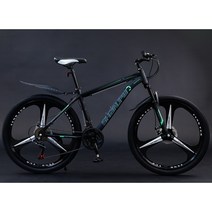 산악자전거 입문용 MTB 하이브리드 30단 26인치 27.5인치, 24인치, 블랙그린 - 3블레이드