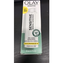 선크림 OLAY 민감성 미네랄 산화 아연 선크림 SPF 30 1.7 fl oz Exp.02