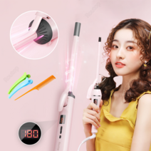Routop 극세 봉고데기 곱슬머리 남녀 공용 음이온 케어 온도 조절 액정 디스플레이 9mm 13mm 16mm