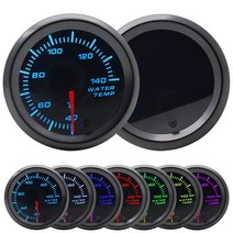 유면계 유량계 2 "52mm LED 착색 7 색 오일 압력 게이지 센서 0-7 바 12V 자동차 미터 게이지 고성능, 한개옵션0
