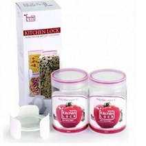 보관밀폐용기 양념통설탕프림기 키친락 KITCHEN LOCK 보관용기 2P SET K0002