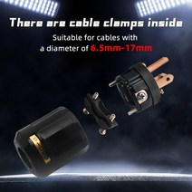 High quality power plug US purity copper audio cable hifi diy, 03 male and female
