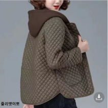 줄리엣이뽀 옷 잘 입는 우리 엄마 패션!!! 면후드 숏 경랑 패딩 재킷 KJK-3828