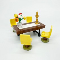 레고 닌자고 시티 MOC 가구 빌딩 블록 부품 하우스 체육관 호환 도시 조립 장난감 소년 소녀 취미 교육 ju, 09 dinner-table