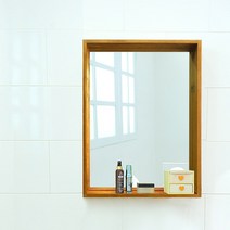 디아로마 프리미엄 원목 기본형 욕실거울_45, 오크, 1