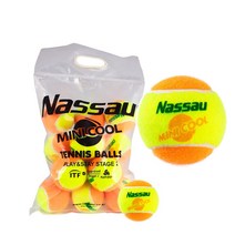 낫소 테니스공 미니쿨 오렌지볼 12개입 T-1103, 미니쿨 오렌지(12개입)