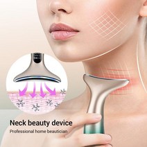 미세 전류 얼굴 목 리프트 뷰티 LED 광자 레드 라이트 테라피 페이셜 마사지 스킨 케어 주름 방지 이중턱 타이트닝, Black
