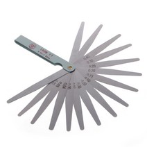 1pc 0.02 to 1mm 17 Blade Thickness Gap Metric Filler Feeler Gauge Measure Tool J2FA, 01 Silver