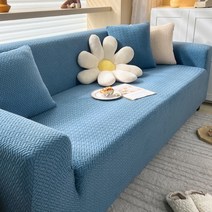 세련된 두꺼운 탄성 소파 커버 전체 가방 미끄럼 방지 Guifei 팔걸이 쿠션 유니버설 1/2/3/4 인용, 16 하늘색_02 M (145-185cm)