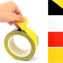 피난안내 방수 테이프 차선규제 스티커 주차금지 통로유도 공장 바닥 복도, 황흑색