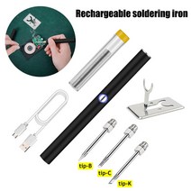 Portable Wireless Soldering Iron Rechargeable Soldering Iron 6 Seconds Tin Usb Soldering Iron 510 In, [04] tip BCK