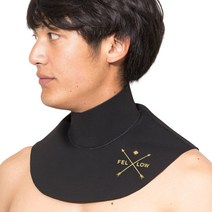FELLOW 넥 이너 서프 이너 웨트 슈트 한랭지 사양 2 mm 목 보온 방한 보온 이너 메탈 스킨 속건 한겨울용 세미 드라이 슈트 서핑 Black XXL 사이즈