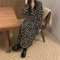 루즈핏 플라워 롱스커트