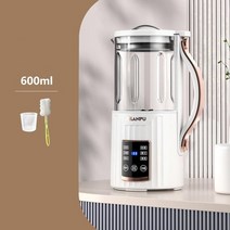 두유 죽 제조기 기계 600ml 다기능 휴대용 콩 우유 믹서기 믹서 그라인더 필터 자동 가열 메이커 220V, [02] white, [02] EU, [01] 220V