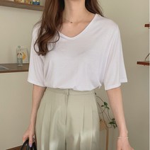 겟잇미 너츠포 편한 여성 기본 반팔 이너 티셔츠