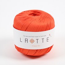 [앵콜스] (10+1) 라떼 LATTE 여름 코바늘 모자 가방 뜨개실, 35 오렌지(낱개)