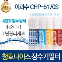 청호나이스 이과수 CHP-5170S 4단계 고품질 정수기 필터 호환 1년세트, 선택01_1년관리세트(4+2+1+1=8개)