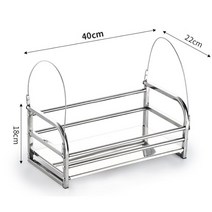 인터바겐 걸이형 스테인레스 화분선반 화분랙 정리대 받침대 - 소(가로40cm), 단일