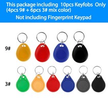 야외 IP68 방수 RFID 생체 지문 액세스 제어 키패드 터치 키보드 13.56MHz 전자 도어 오프너 시스템, 10 개의 믹스 키만